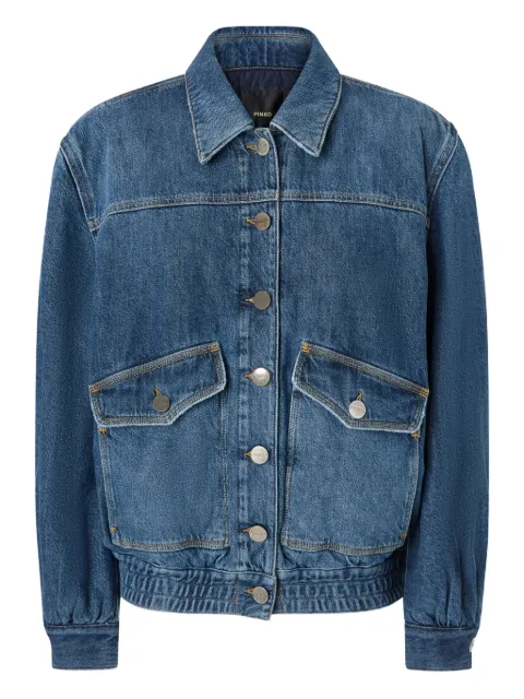 PINKO pocket-embellished denim jacket