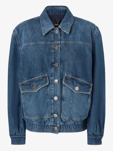 PINKO pocket-embellished denim jacket