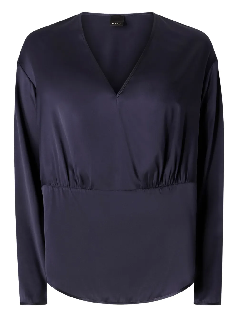 PINKO blouse froncée Frisella à col v | bleu | Image 1