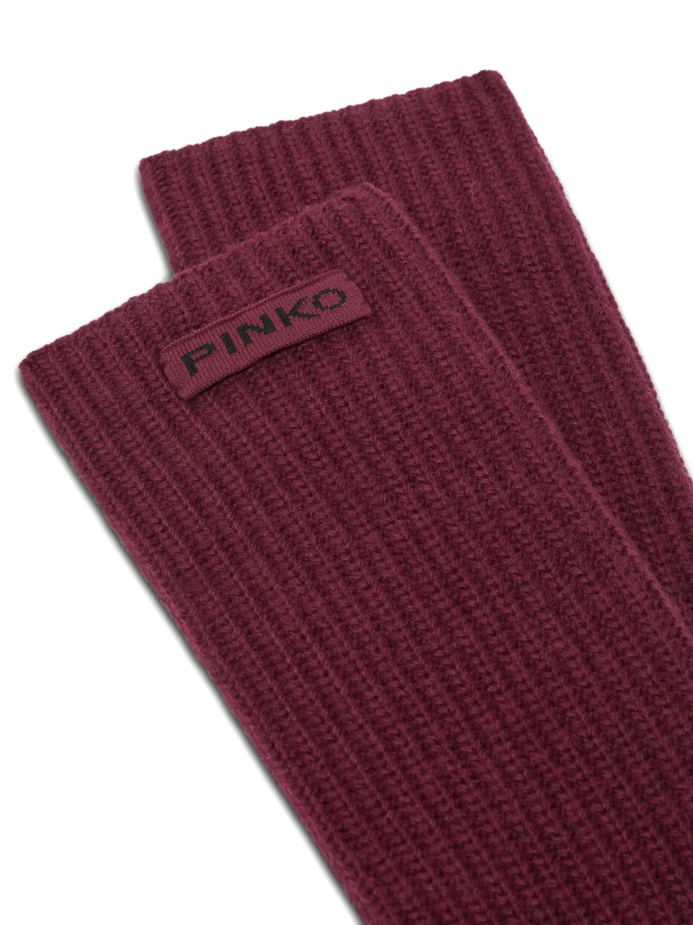 PINKO Geribbelde handschoenen - Rood