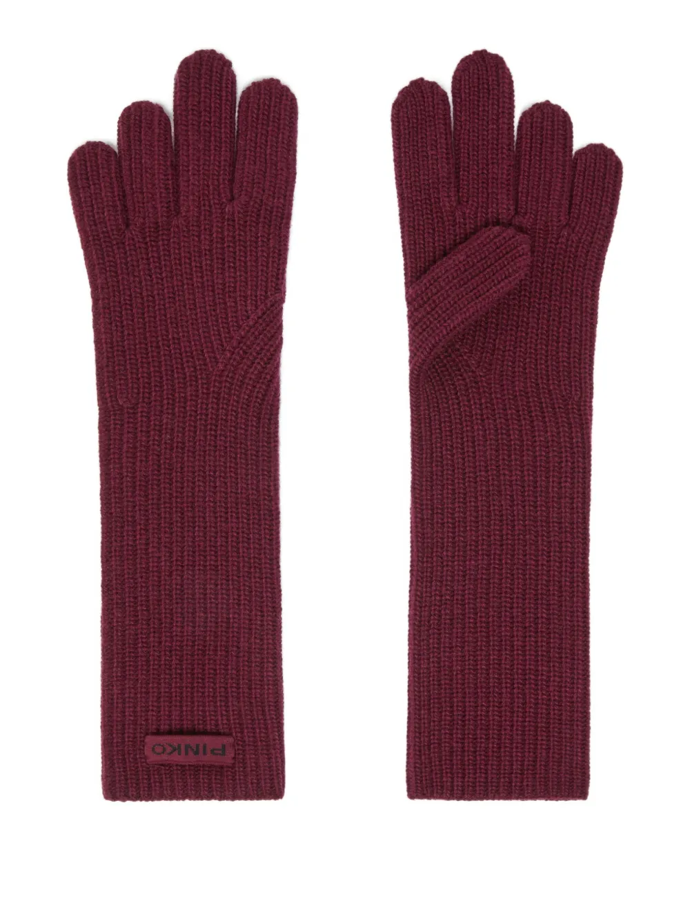 PINKO ribbed gloves | Red | Image 1
