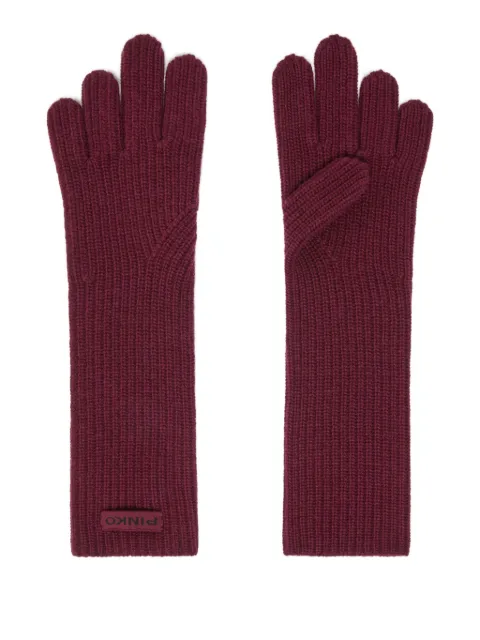 PINKO ribbed gloves