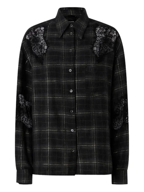 PINKO lace check-pattern shirts