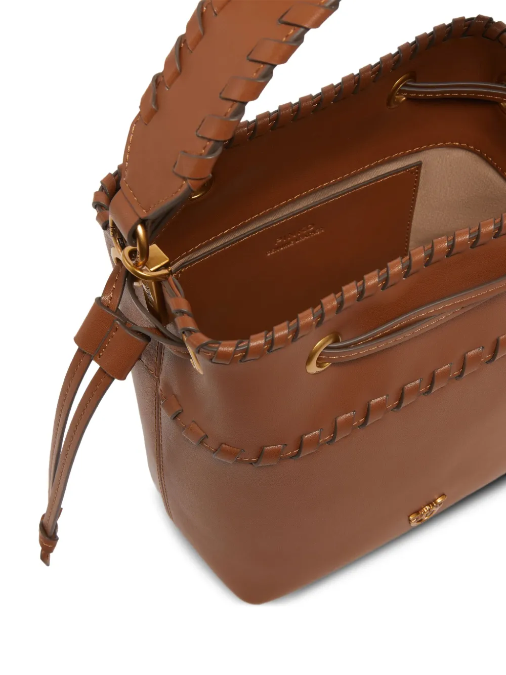 PINKO Leren bucket-tas Bruin