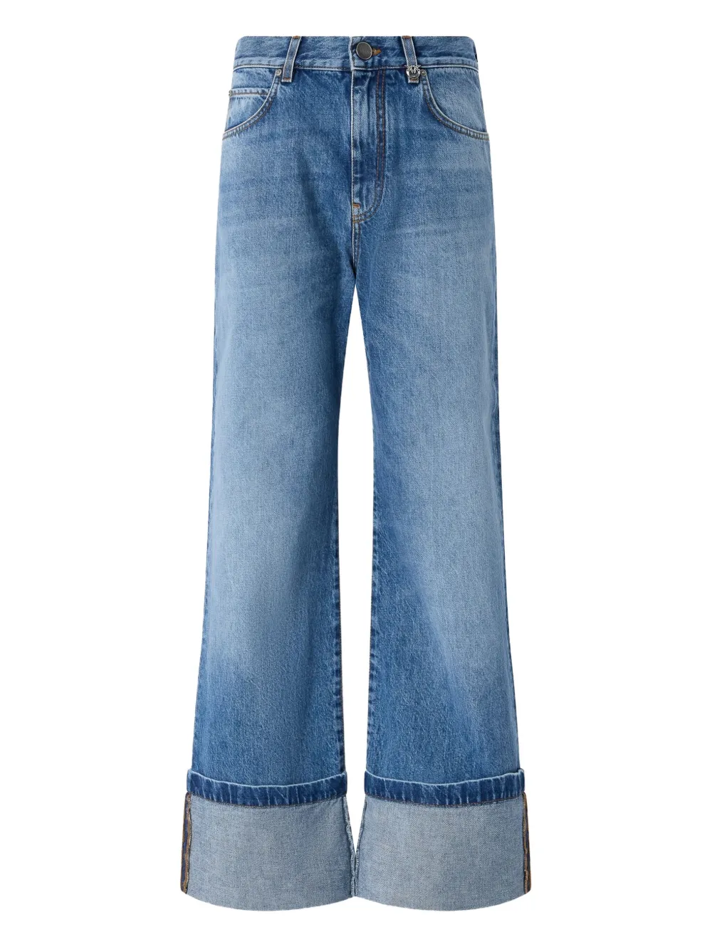 folded-hem jeans