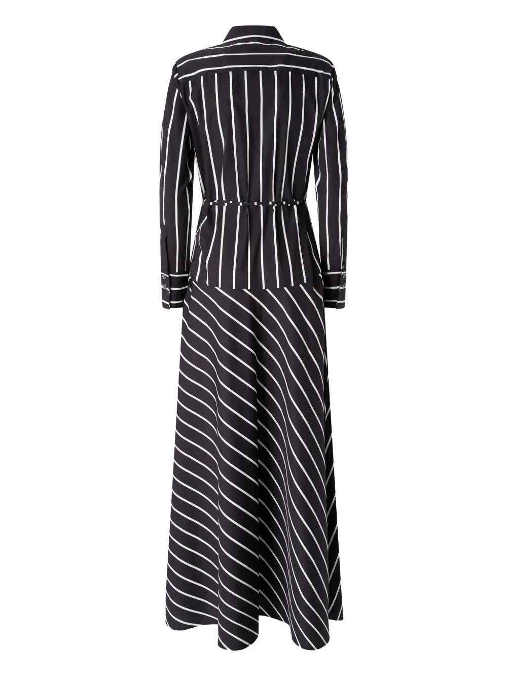 PINKO diagonal-stripe shirt dress Zwart