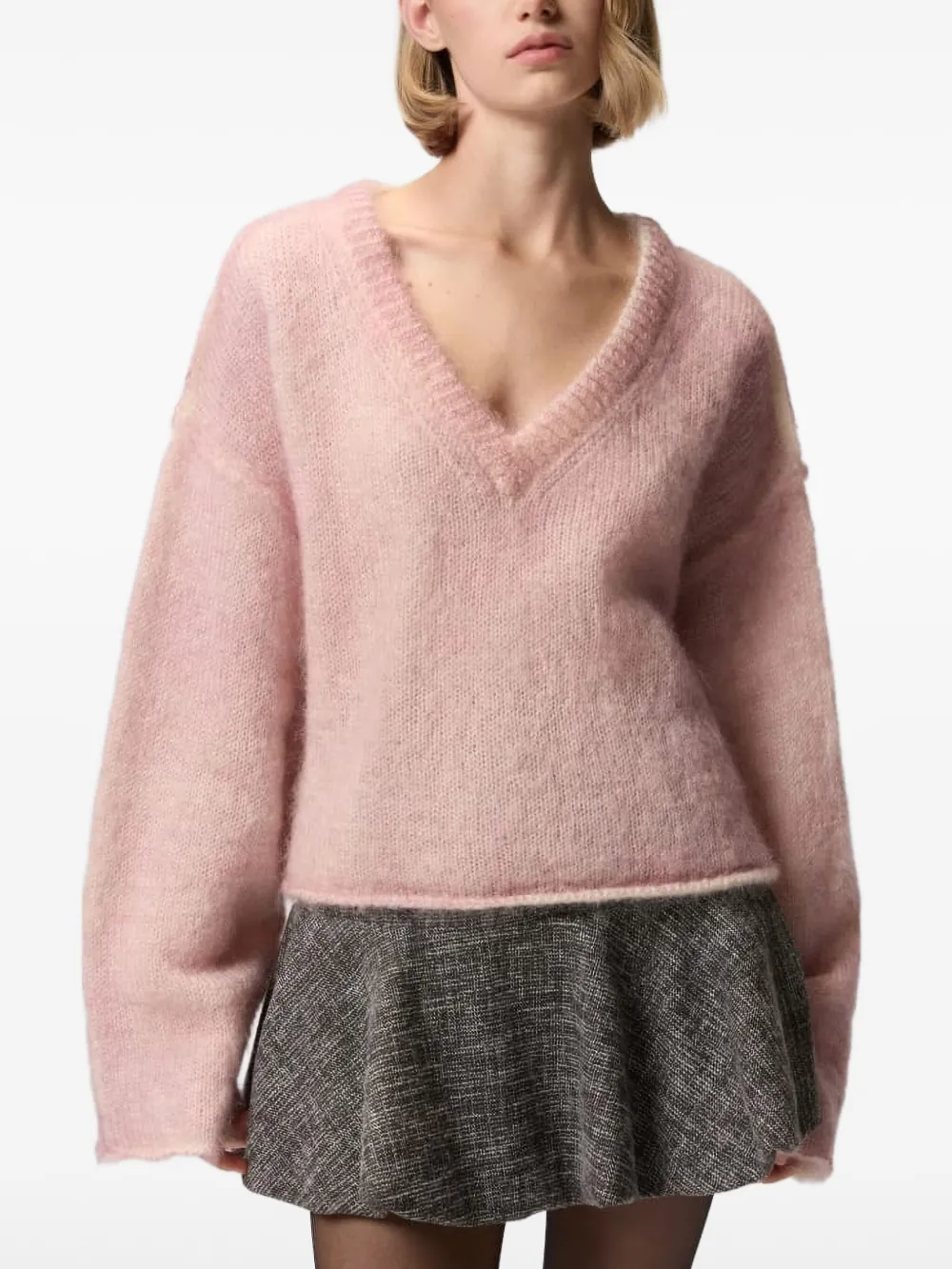 PINKO Sweater met V-hals Roze