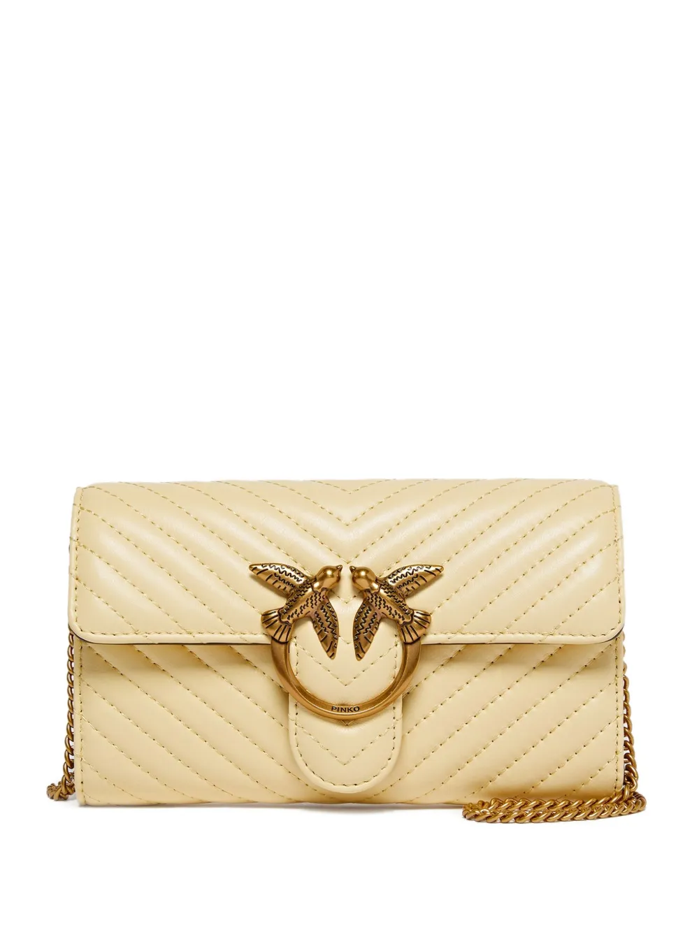 mini Love Bag quilted bird-embellished shoulder bag