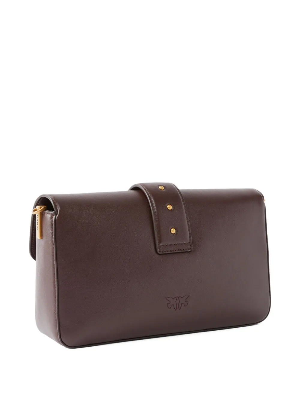 Pinko Love Bag One Slouchy Medium Handbag In Leather With Two Straps In Brown