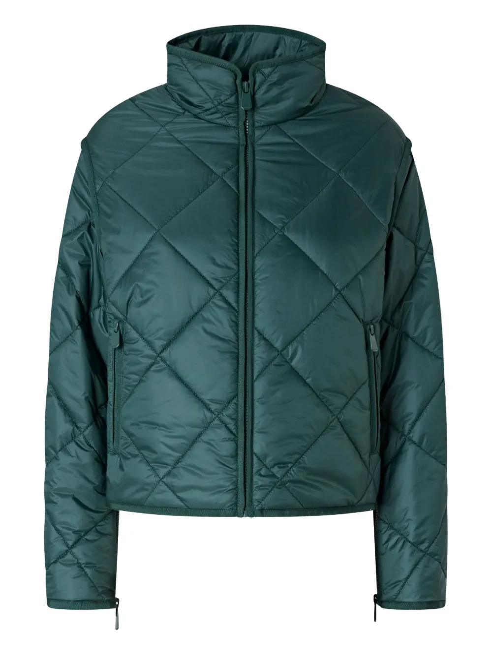 PINKO diamond-pattern quilted jacket Groen