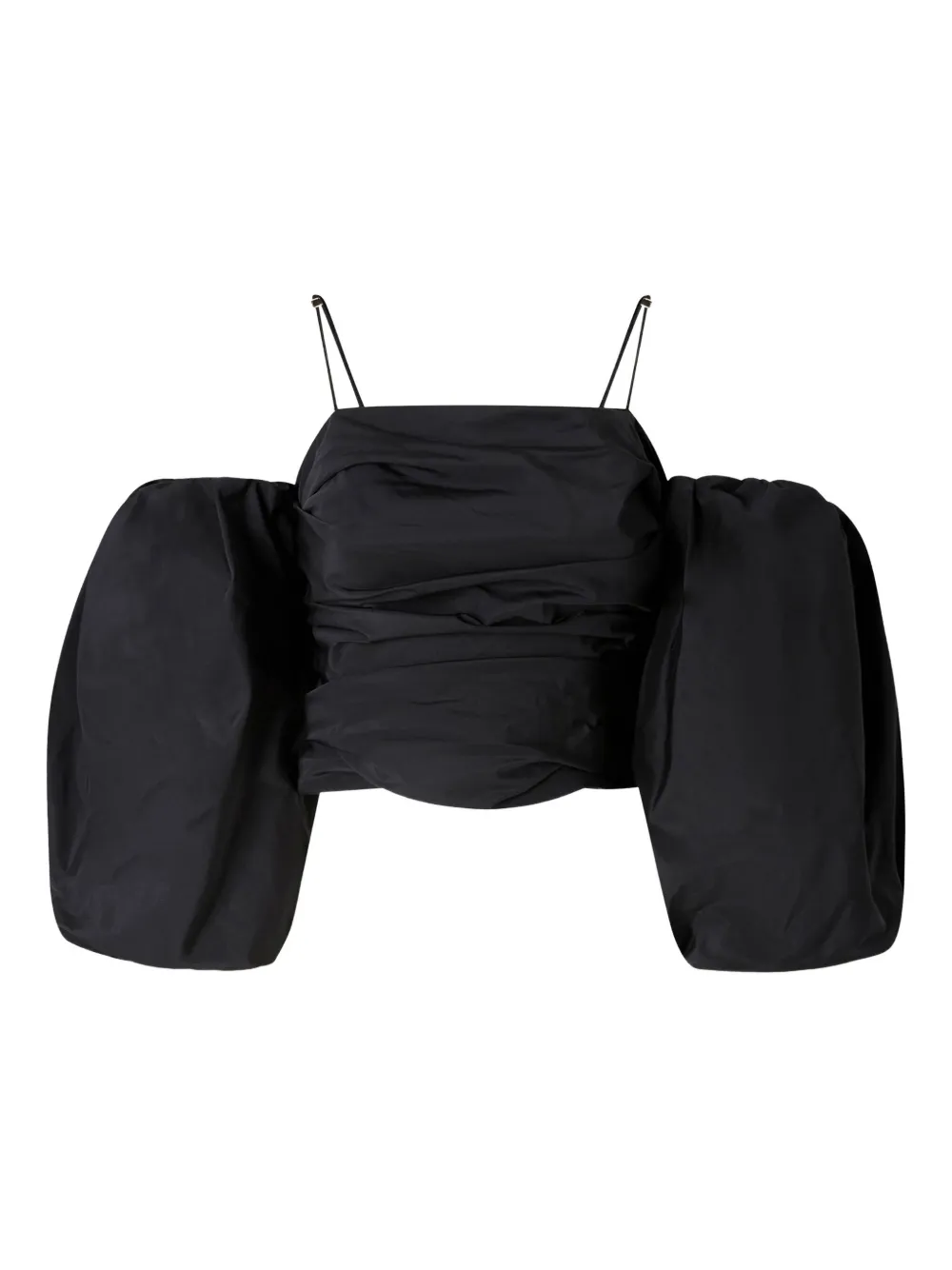 PINKO balloon-sleeve draped top | Black | Image 1