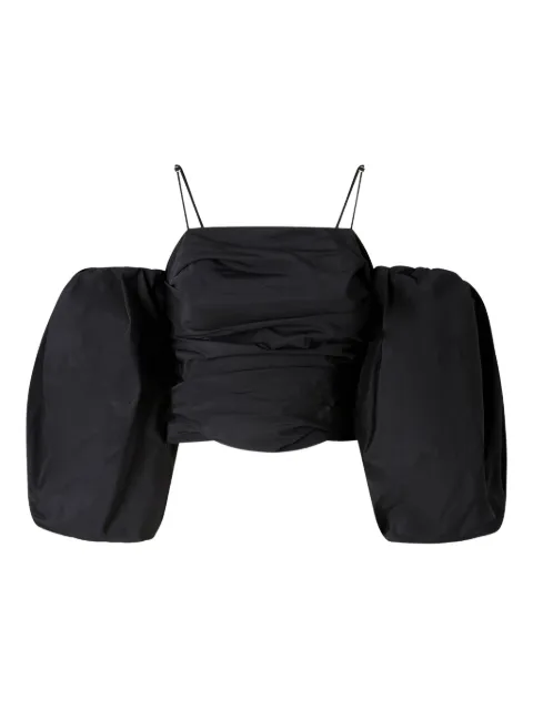 PINKO balloon-sleeve draped top