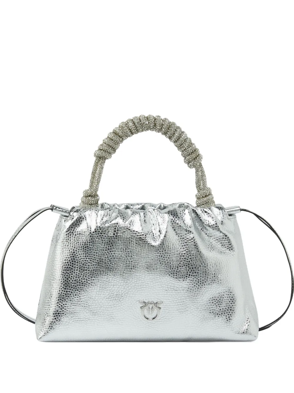 PINKO Shopper verfraaid met kristallen Grijs