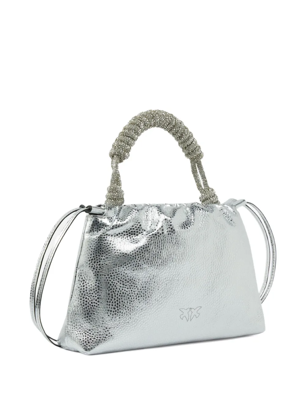 PINKO Shopper verfraaid met kristallen - Grijs
