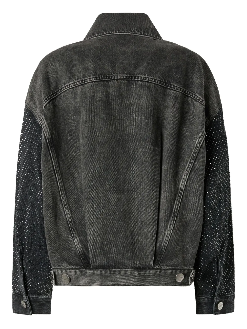 PINKO Denim jack verfraaid met stonewashed effect Zwart