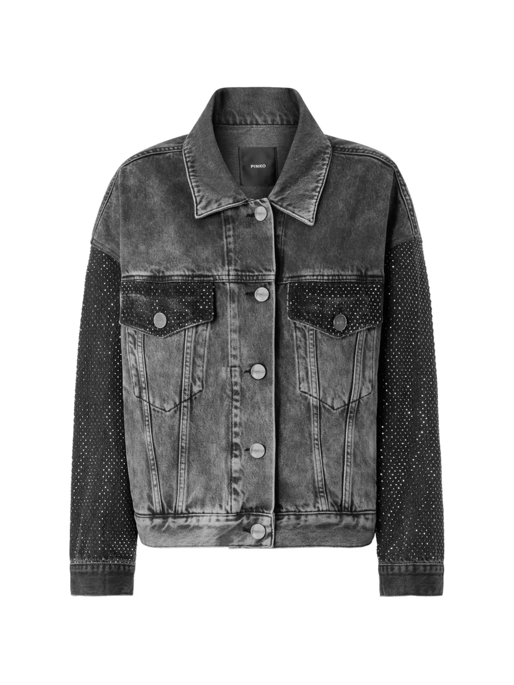 PINKO Giacca denim con decorazione - Nero