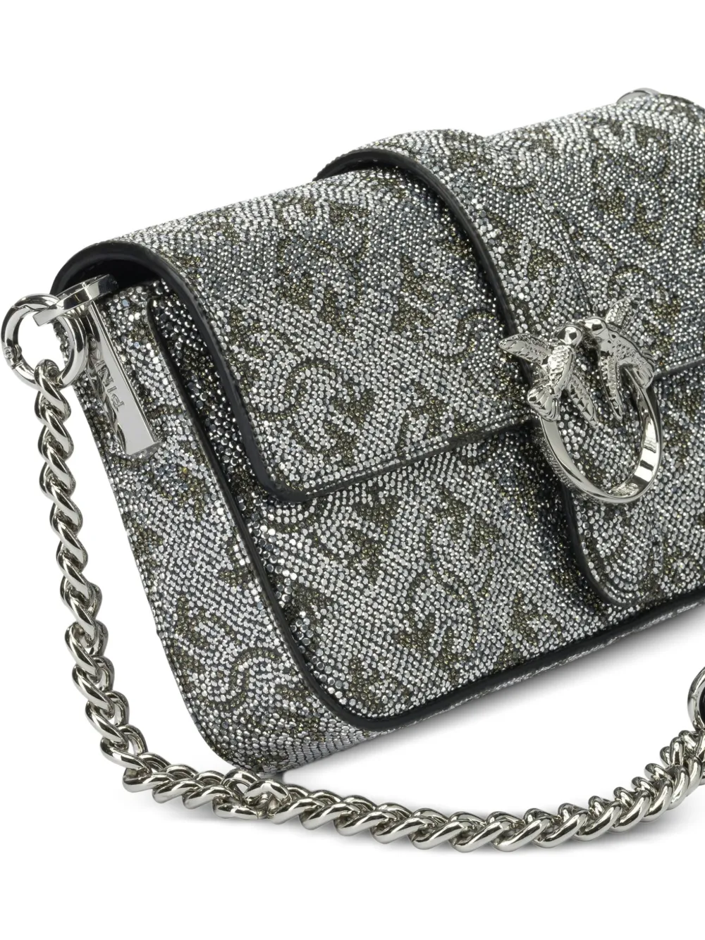 PINKO Verfraaide crossbodytas Zilver