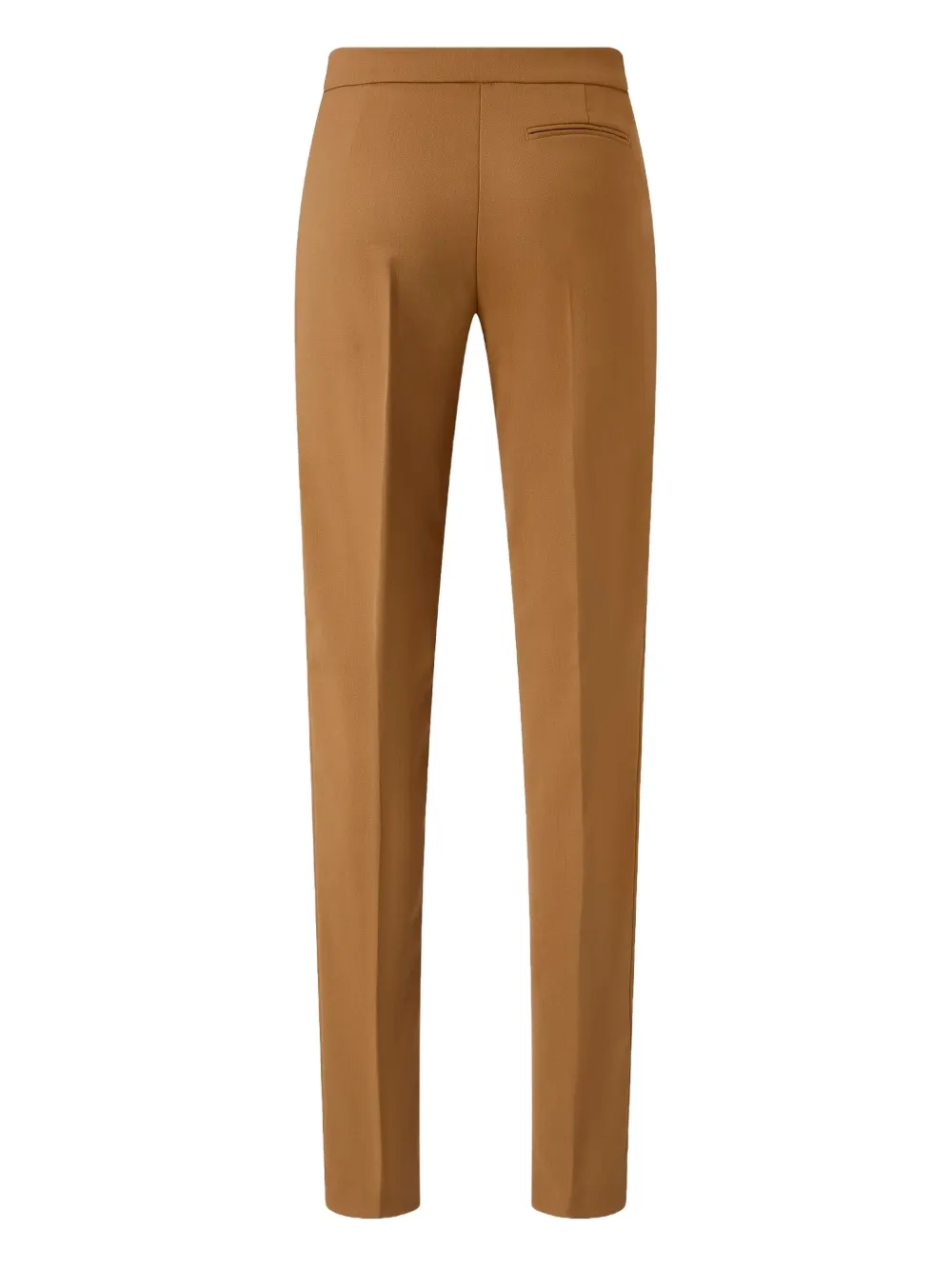 Pinko High-waisted Textured Wool Trousers In Brown