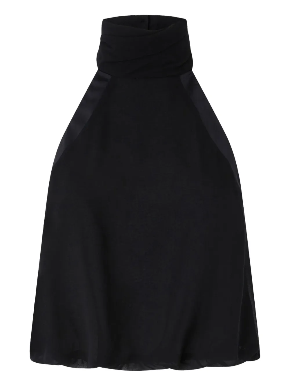 PINKO Top in raso con scollo all'americana - Nero