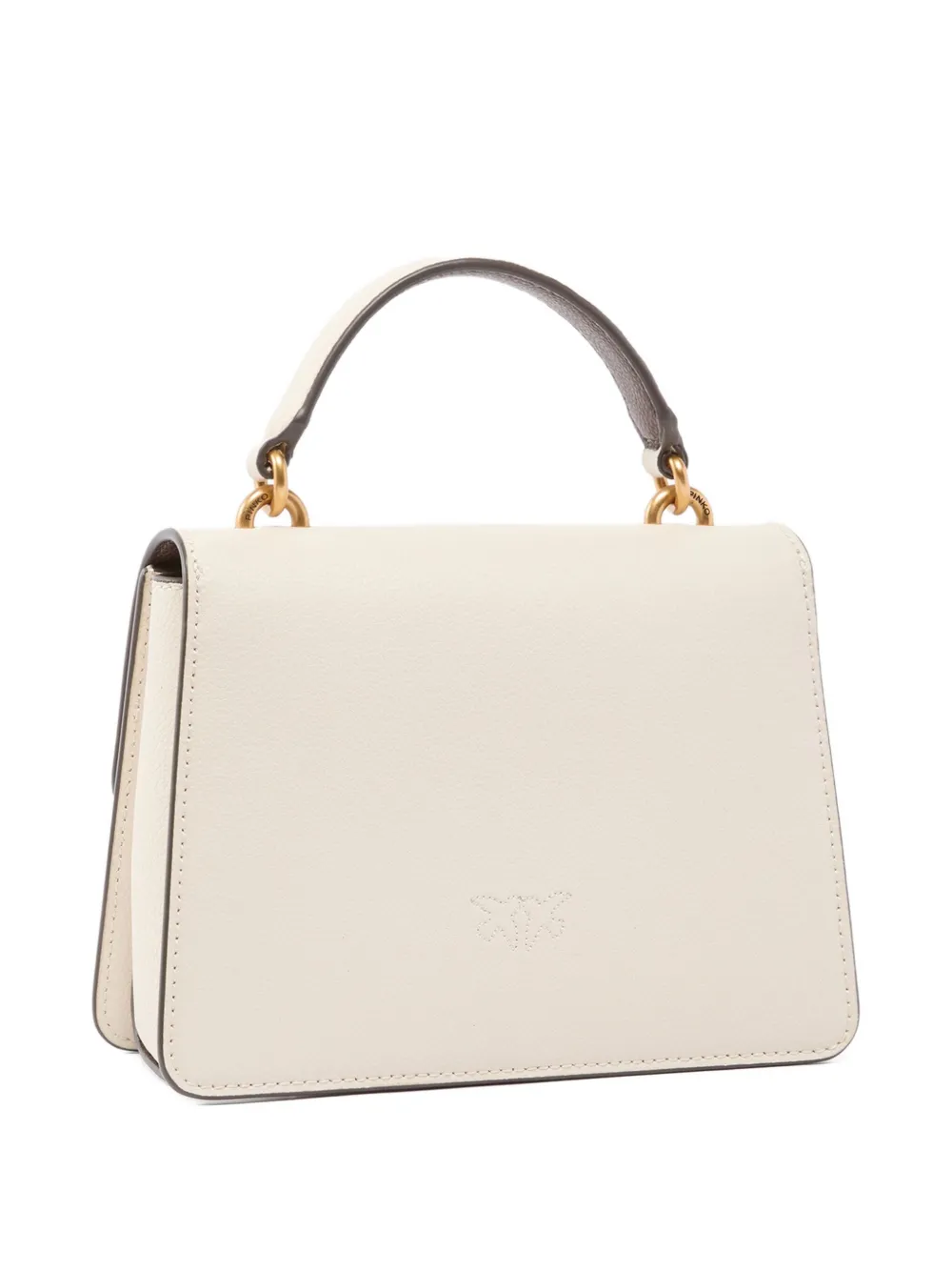 PINKO mini Love leather tote bag - Wit