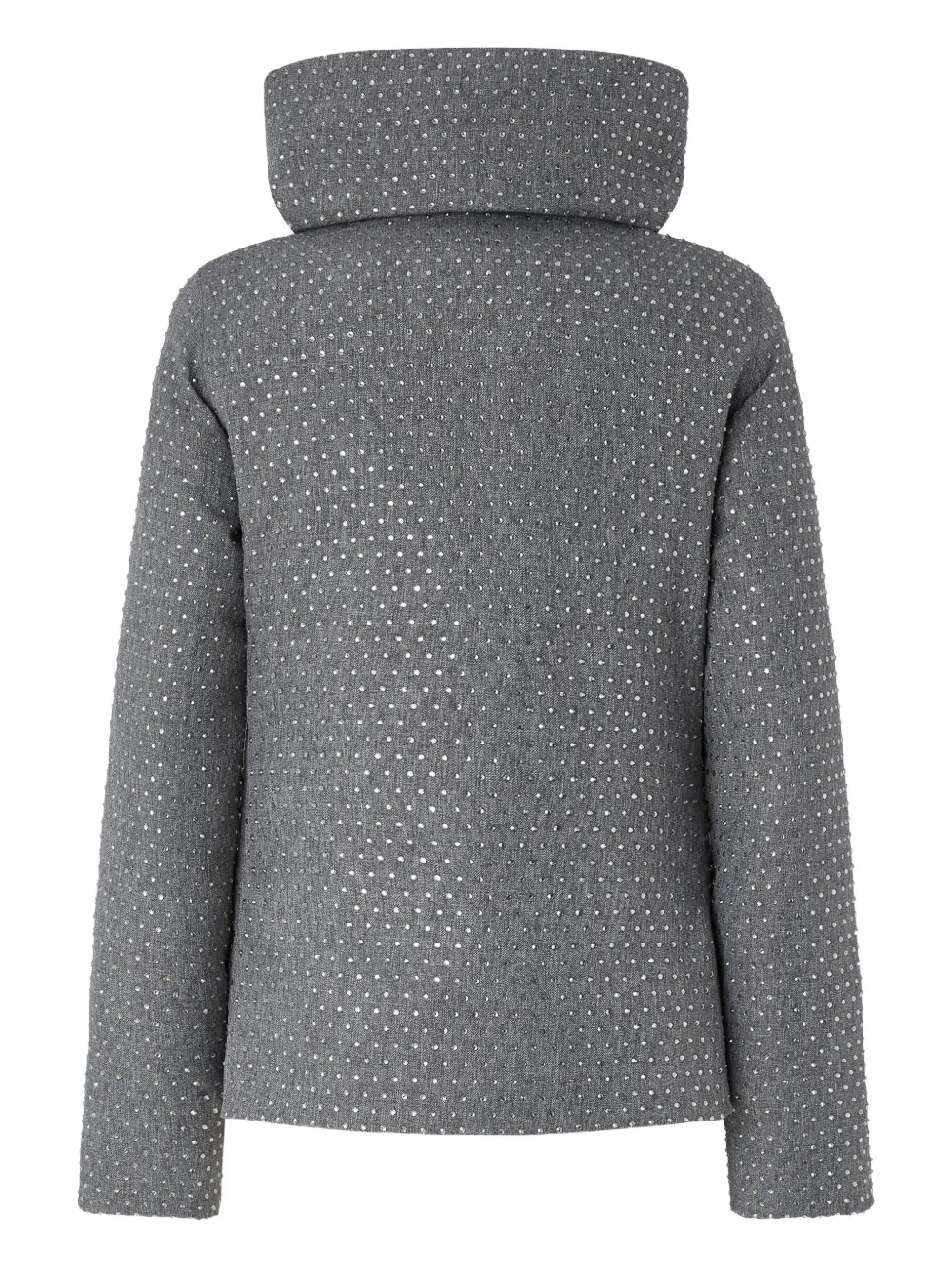 Pinko Embellished Puffer Jacket In Gray