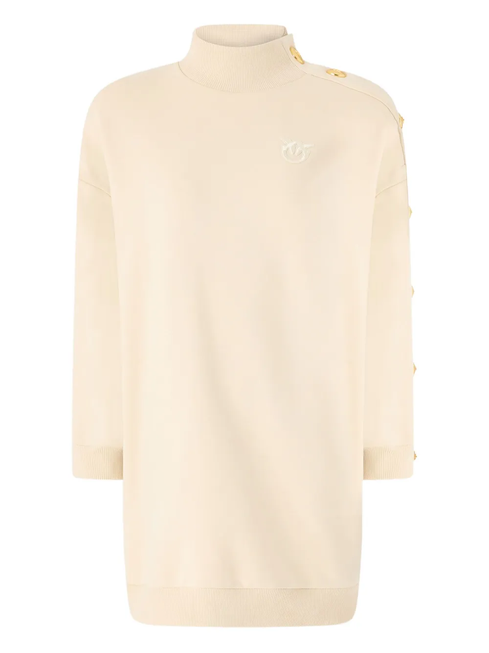 PINKO buttoned-detail dress - Toni neutri