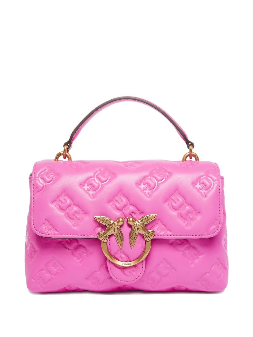 PINKO quilted logo-embellished tote bag Roze