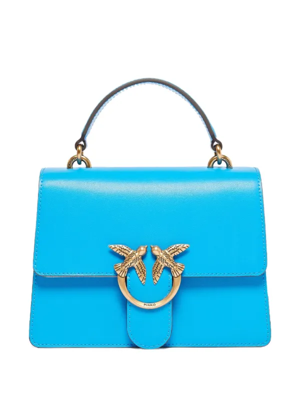 PINKO Love-Birds Top Handle Bag Blue FARFETCH IN