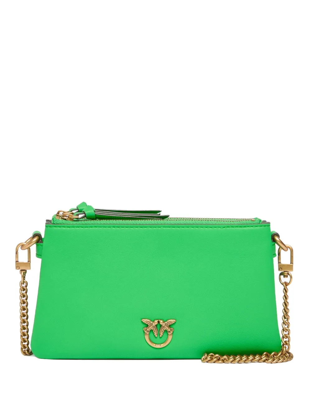 PINKO Love Birds zip-top cross body bag - グリーン PINKO Love Birds zip-top cross body bag - グリーン
