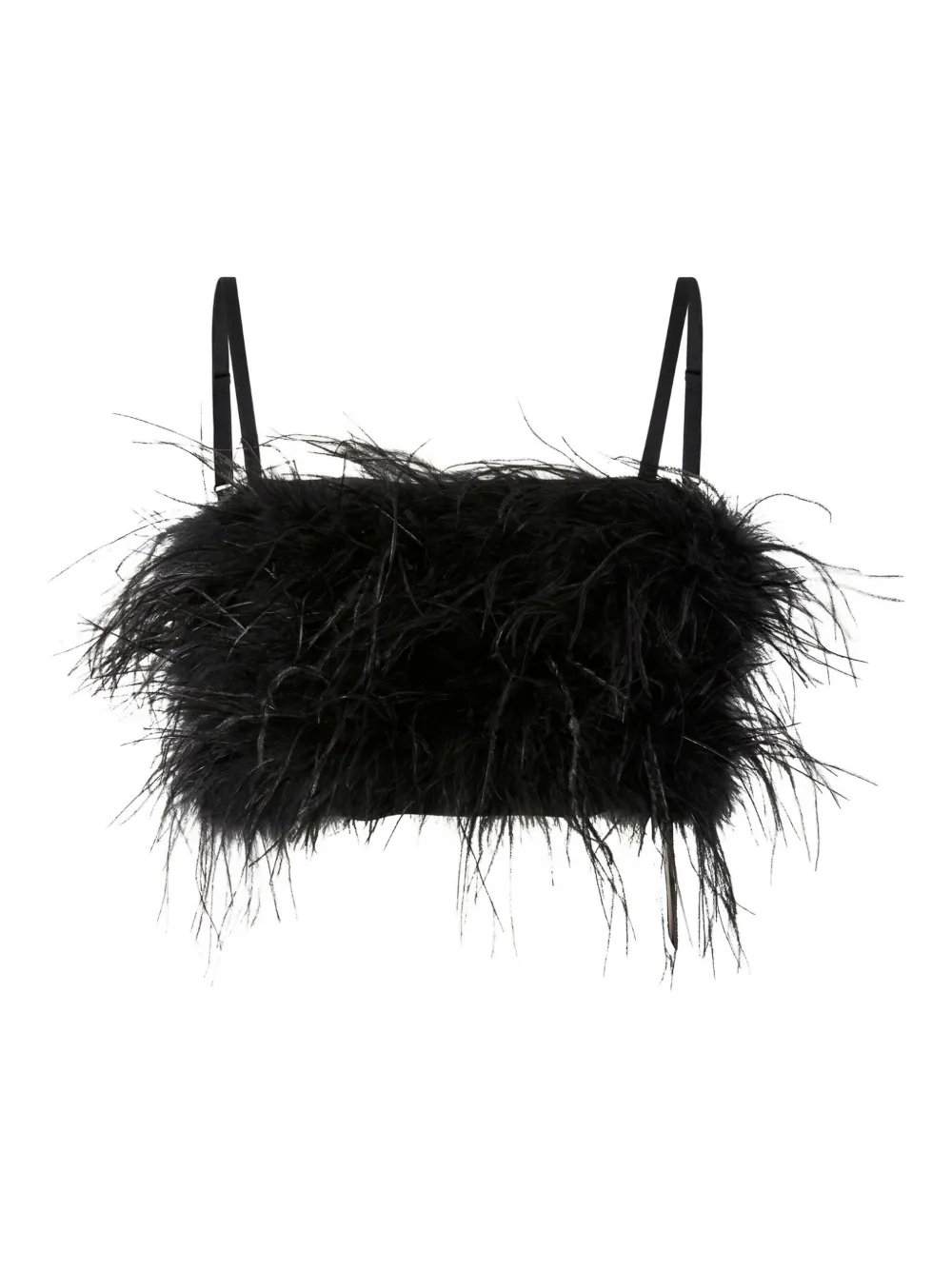 PINKO フェザートリム トップ - ブラック PINKO フェザートリム トップ - ブラック