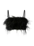 PINKO feather-embellished top - Black