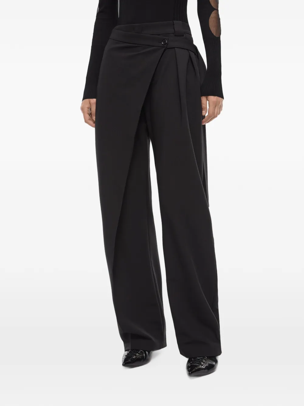 PINKO Pantalon met wikkeldetail Zwart