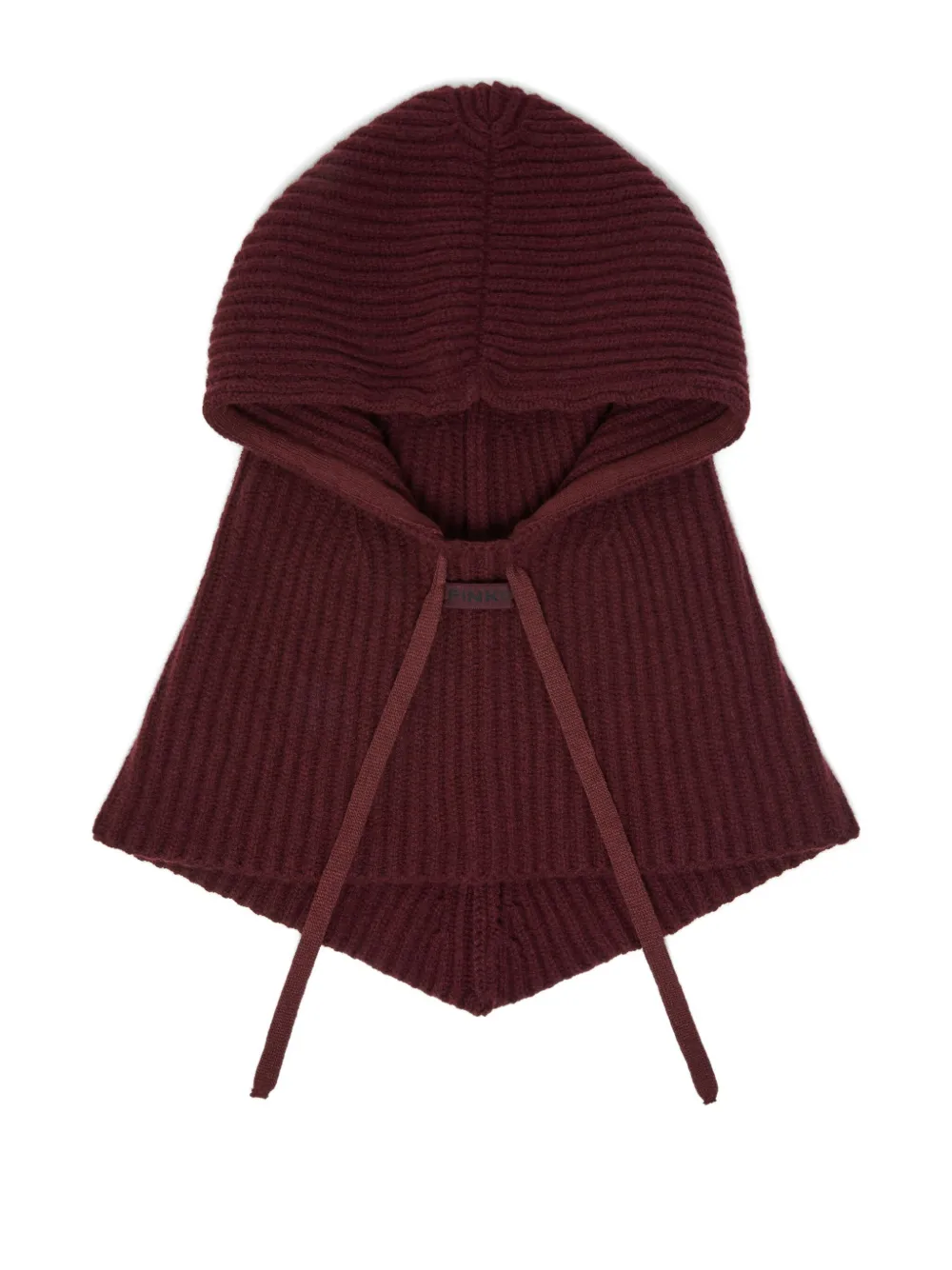 ribbed-knit balaclava