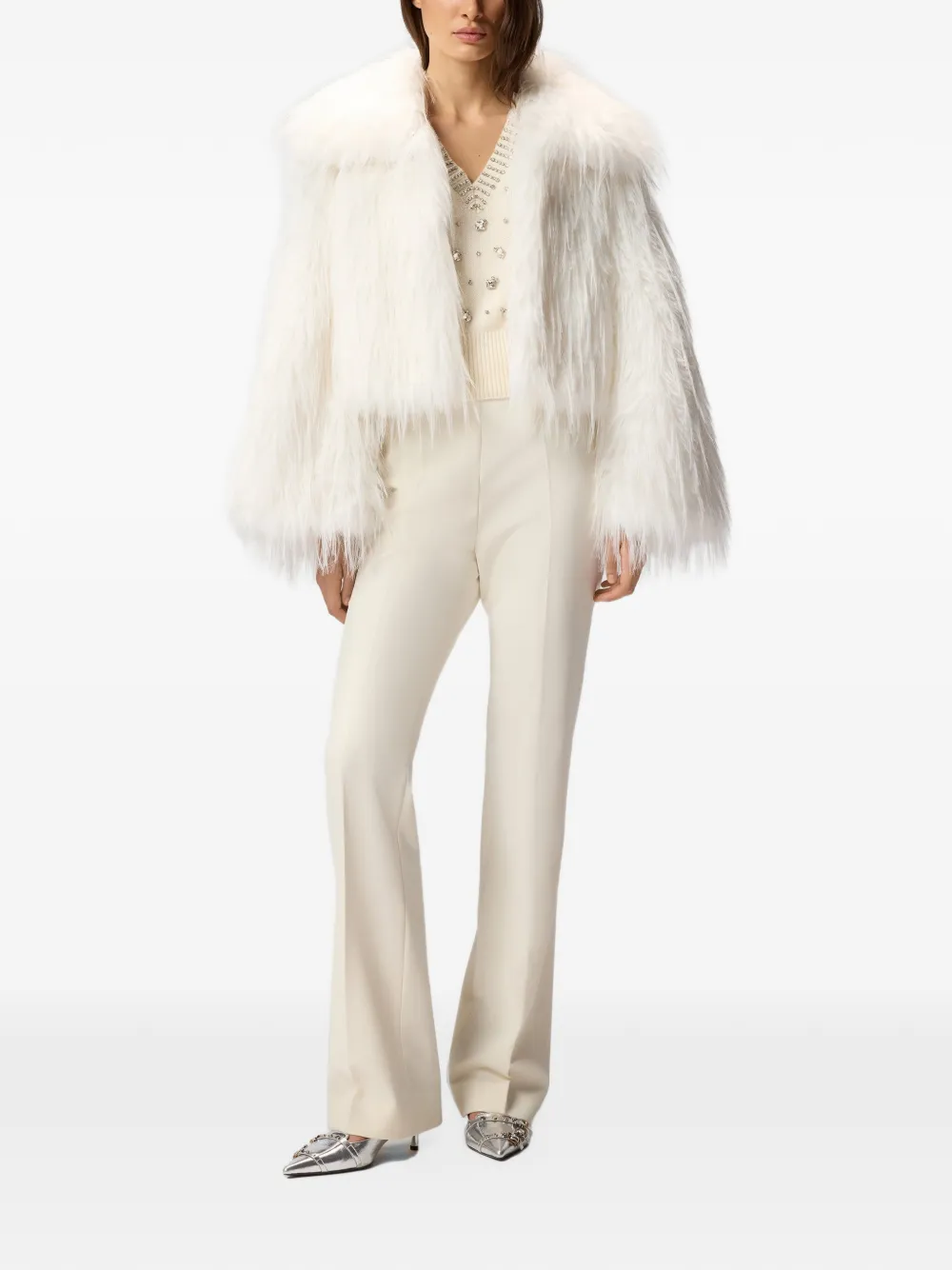 PINKO High waist broek Wit