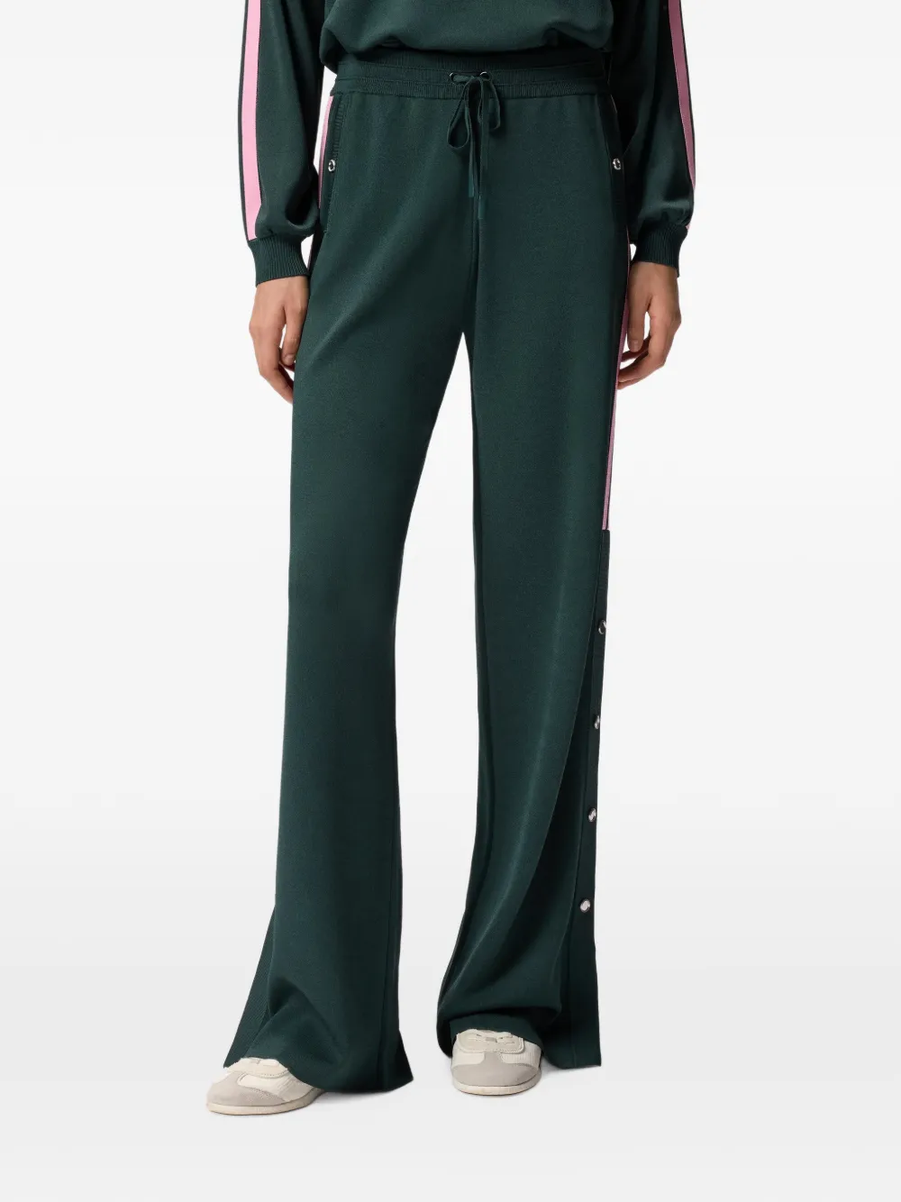 PINKO Broek met zijstreep Groen
