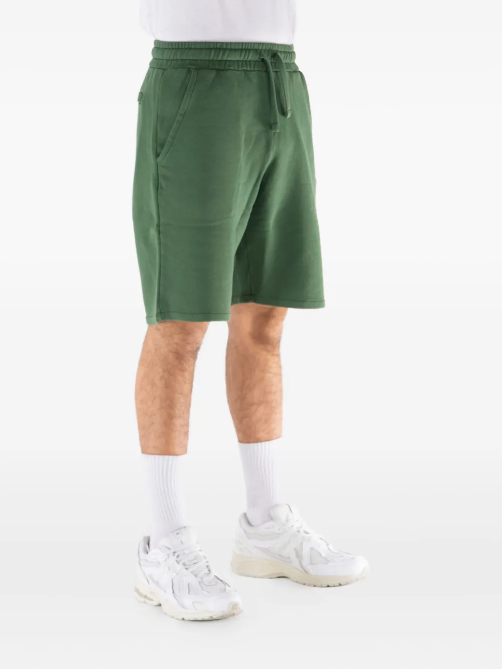 MC2 Saint Barth Shorts met trekkoord en logodetail Groen