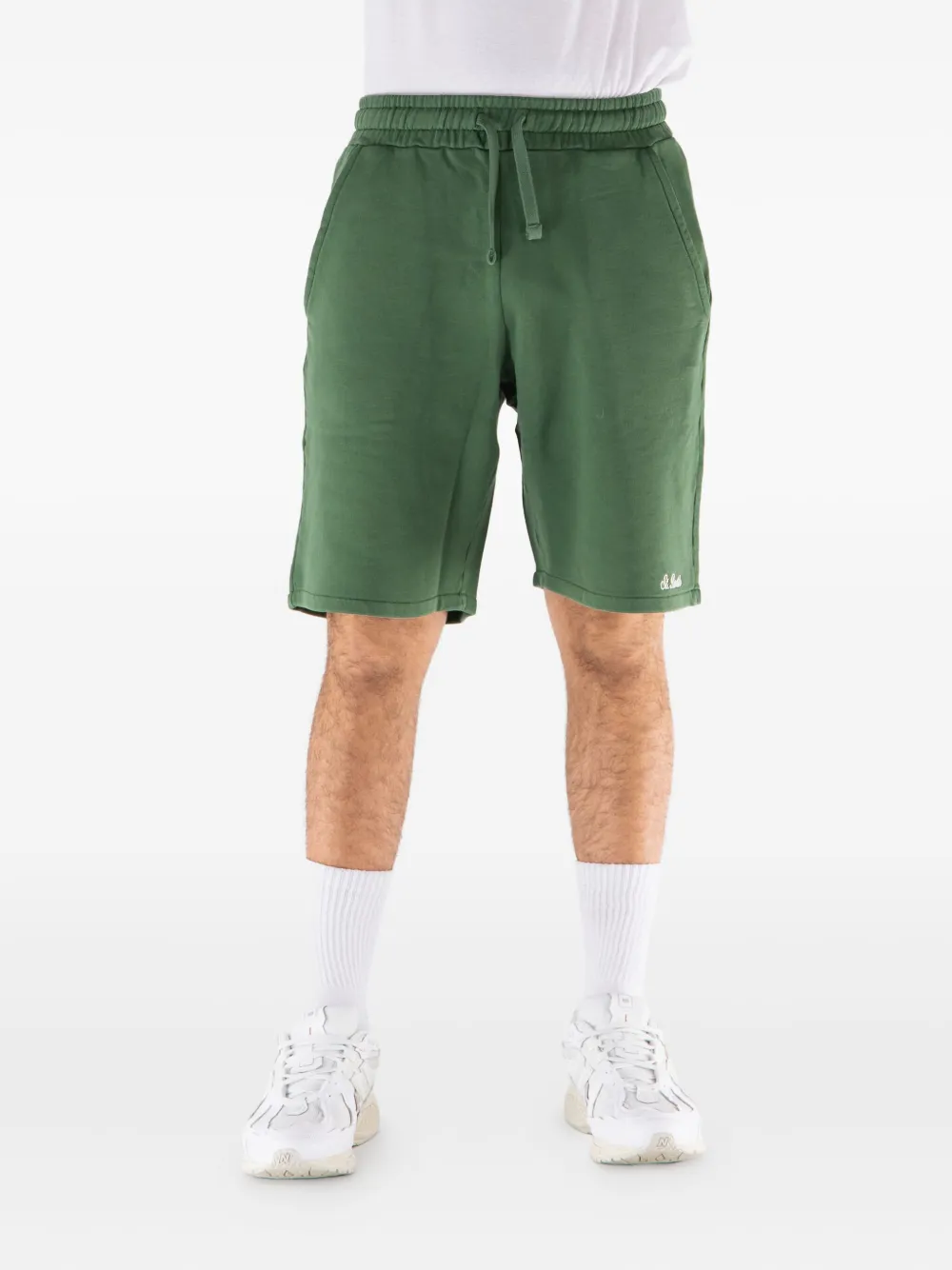 MC2 Saint Barth drawstring logo-detail shorts | Green | Image 1