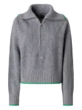 PINKO ribbed zip-up sweater - Grey