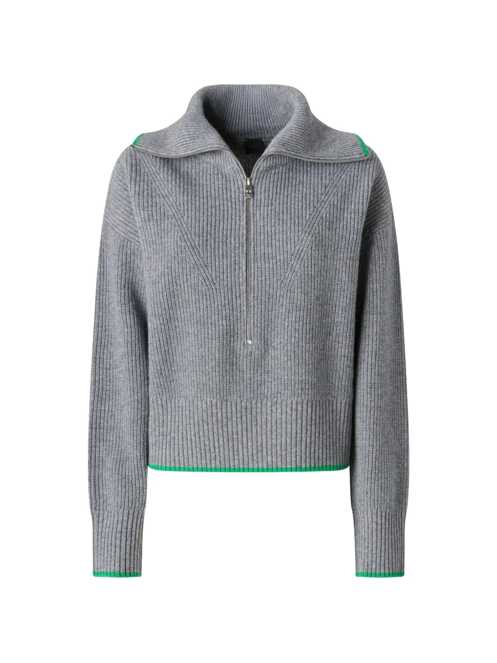 PINKO Maglione a coste con zip - Grigio