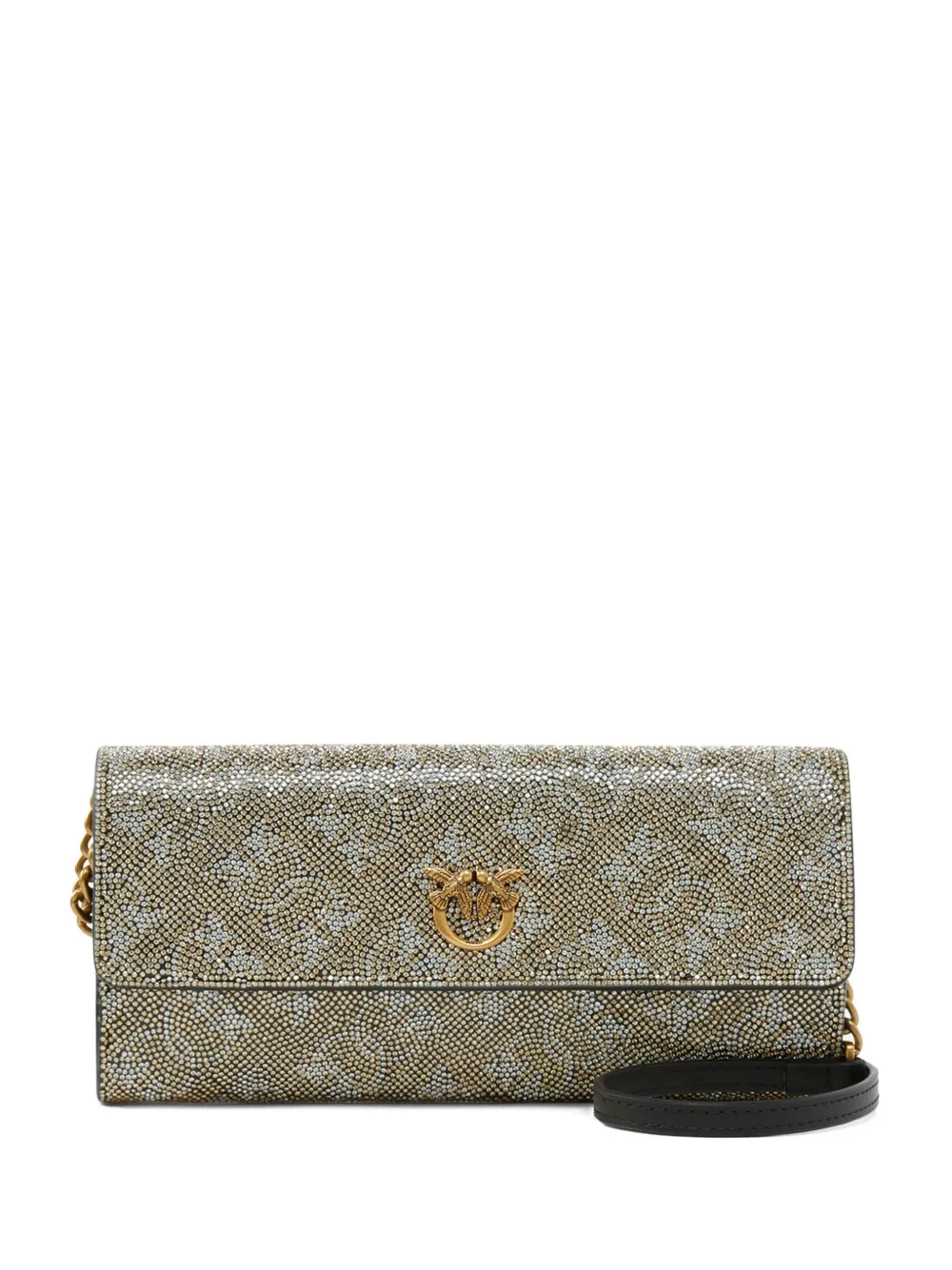 PINKO crystal-embellished wallet | Gold | Image 1