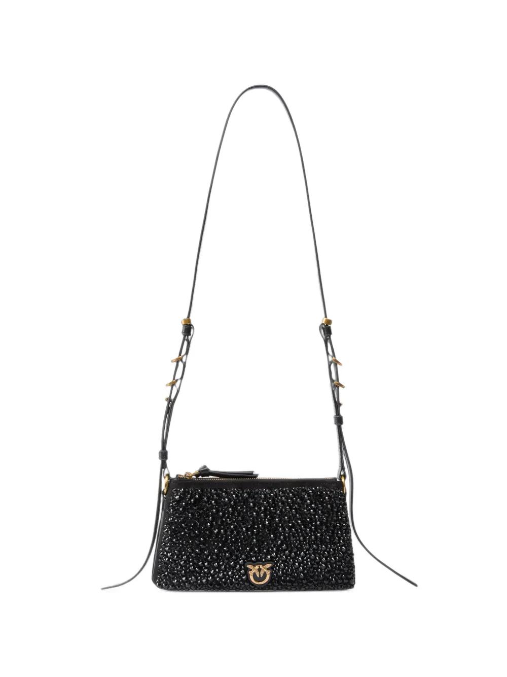 PINKO embellished-logo mini bag - Nero