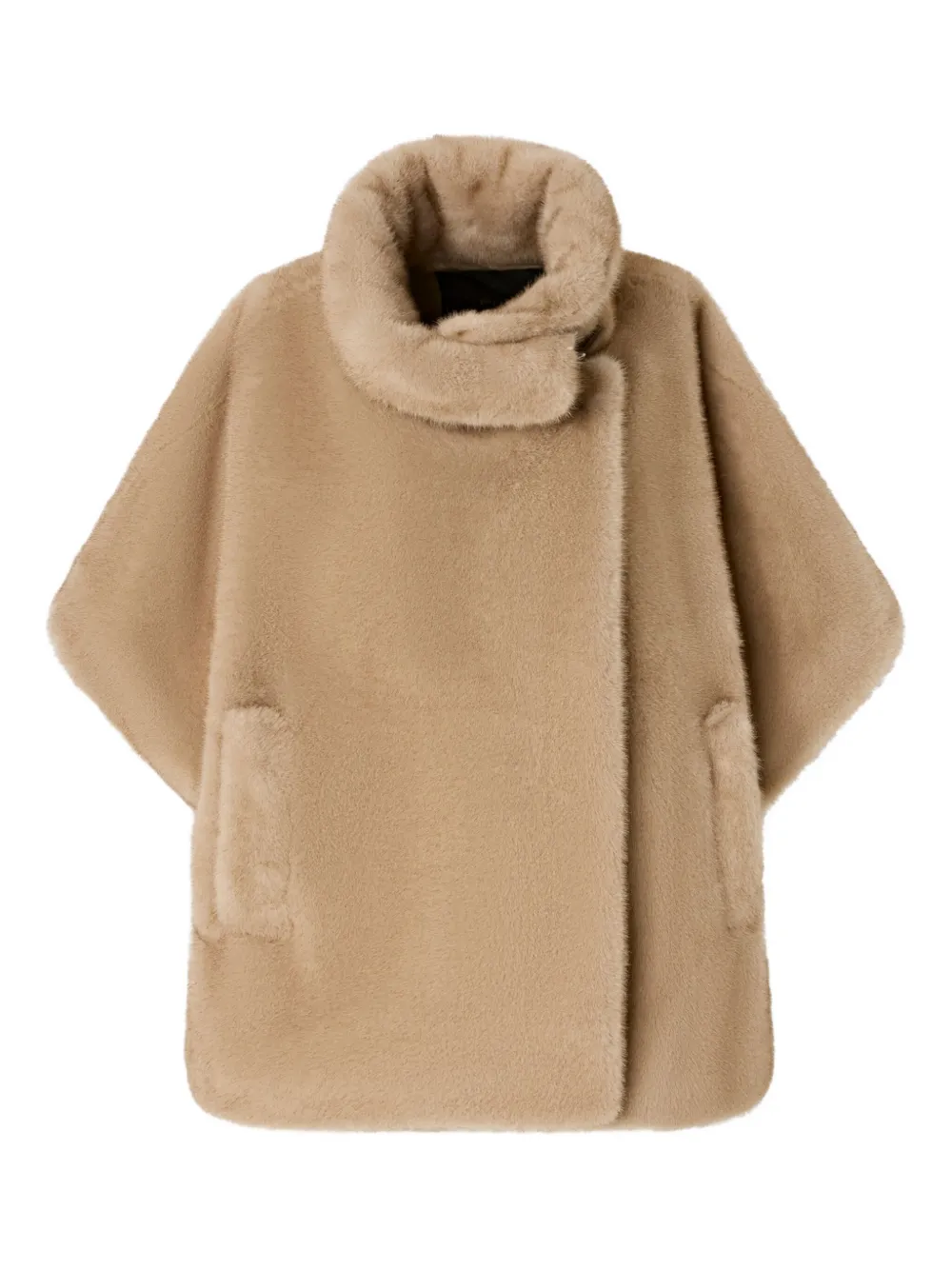 PINKO high-neck cape coat Beige