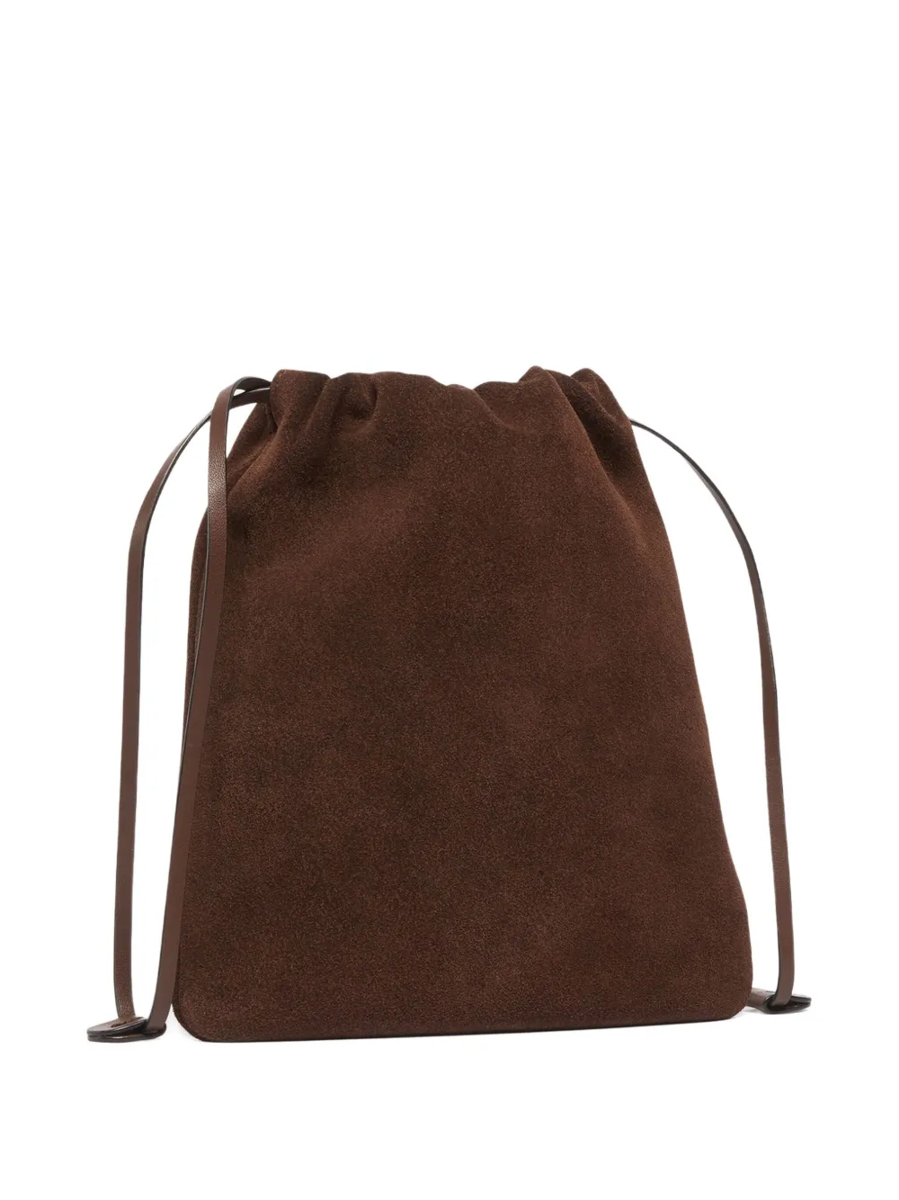 PINKO Suède shopper met trekkoord - Bruin