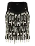 PINKO pearl chain top - Black