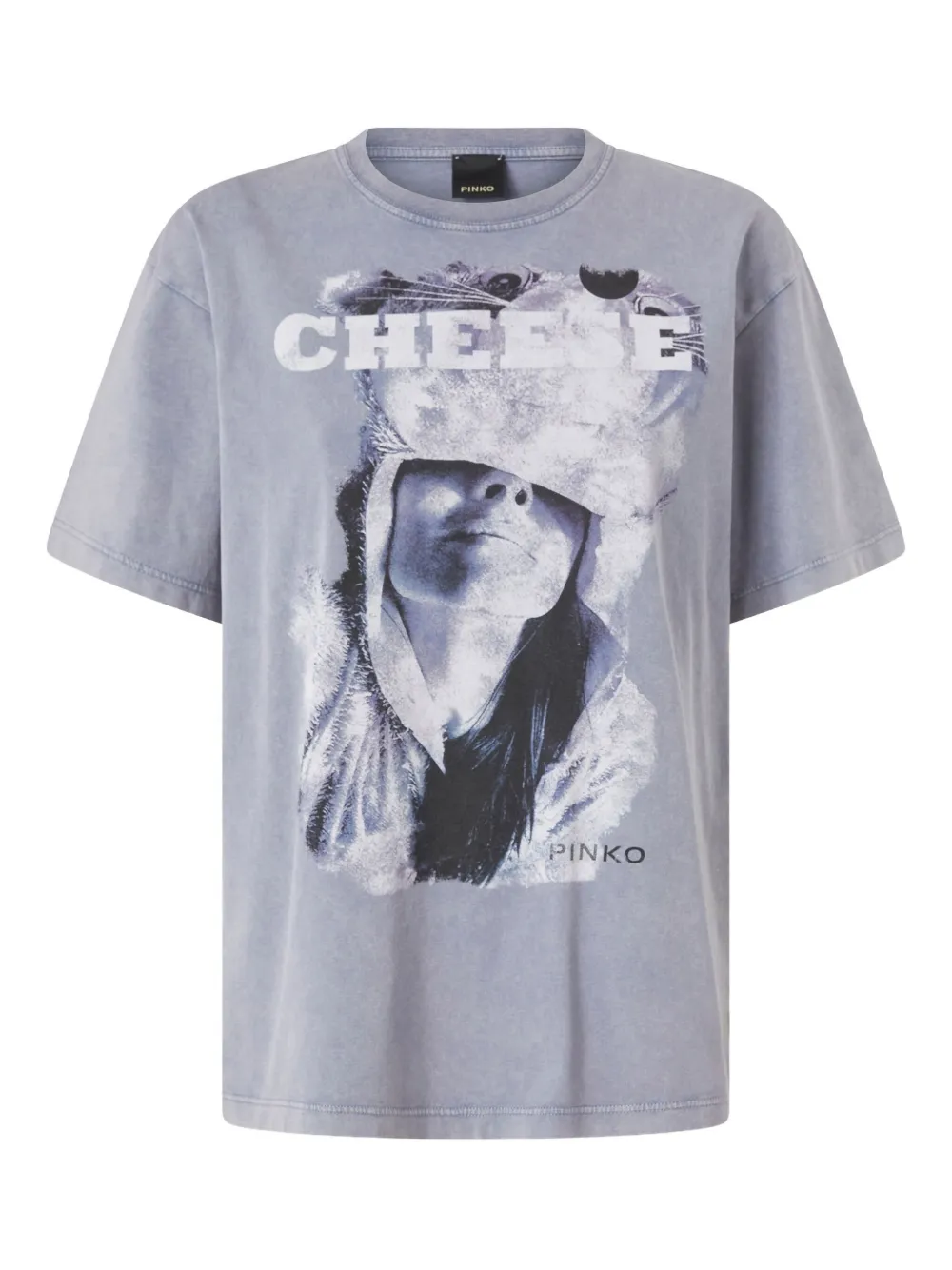 Pinko Graphic-print Cotton T-shirt In Blue