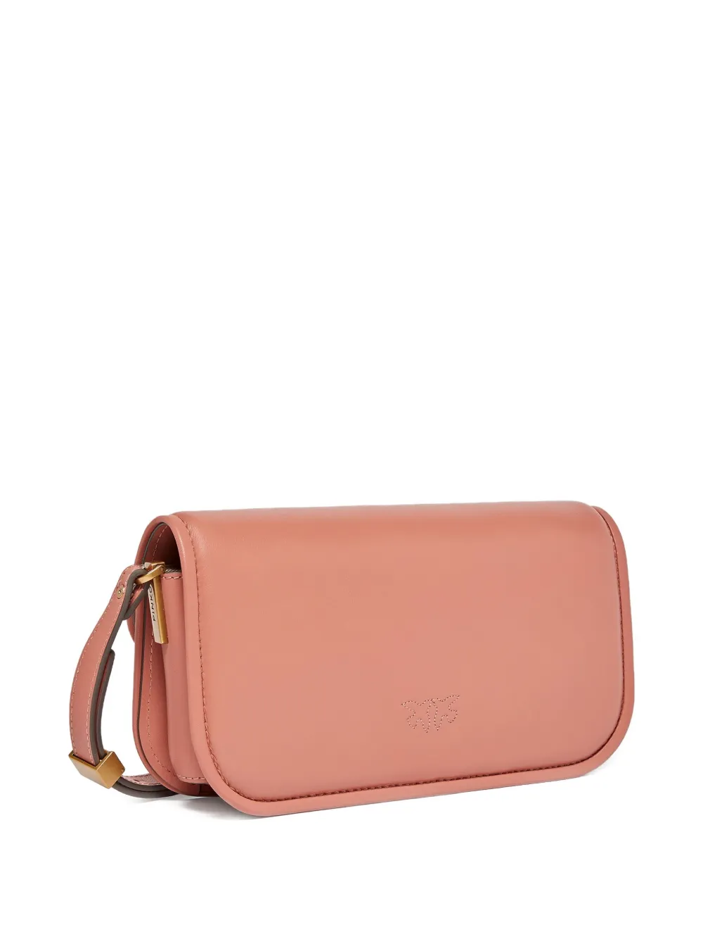 Pinko Small Love Bag Box Crossbody Bag In Nappa Leather In Brown