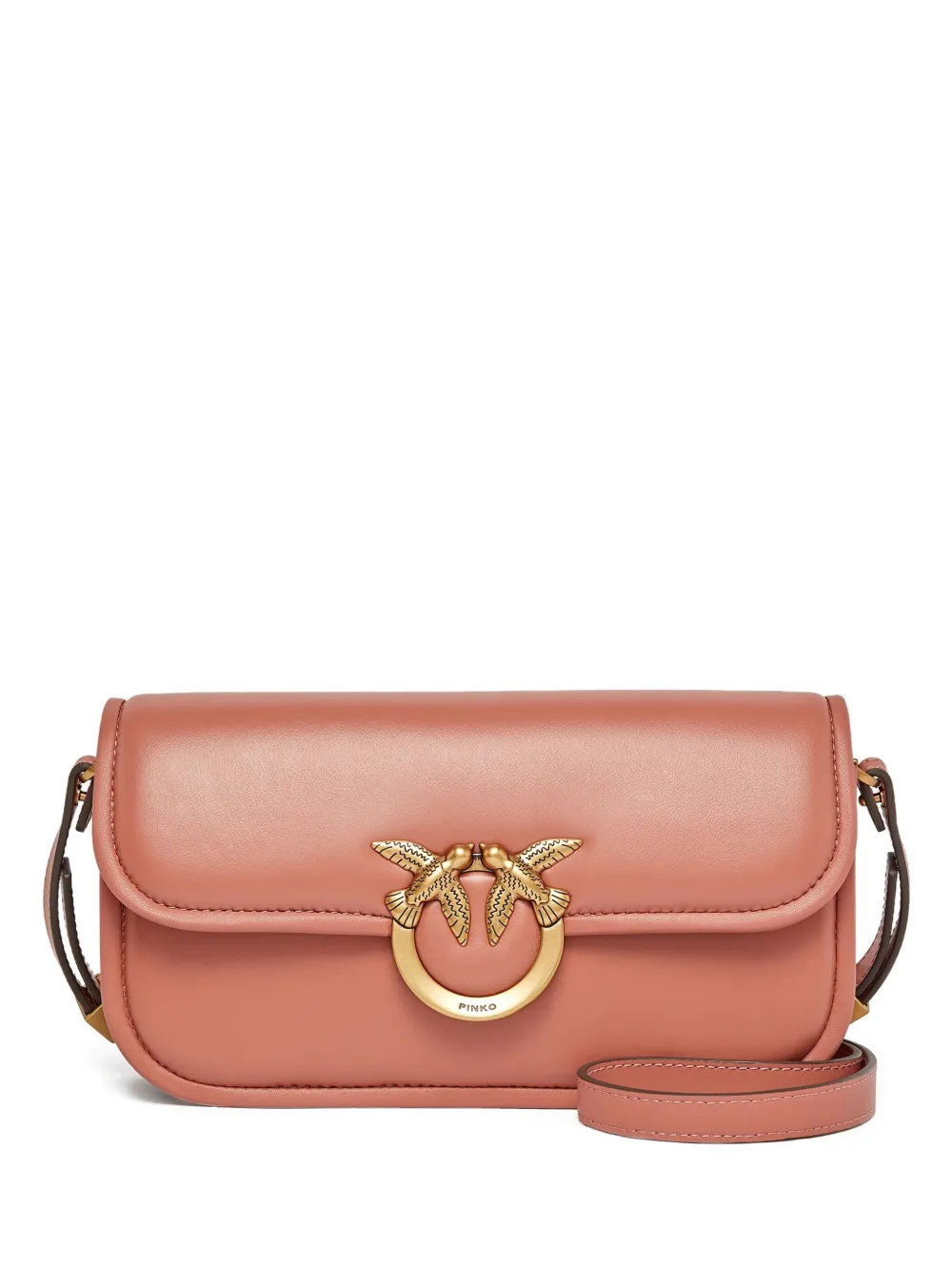 PINKO ロゴ ショルダーバッグ - ブラウン PINKO ロゴ ショルダーバッグ - ブラウン