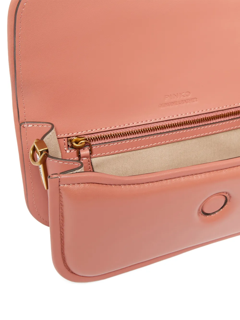 Pinko Small Love Bag Box Crossbody Bag In Nappa Leather In Brown