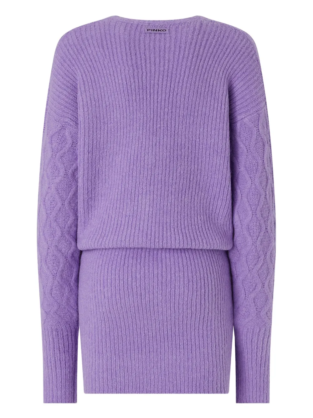 PINKO cable-knit button dress Paars