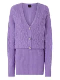 PINKO cable-knit button dress - Purple